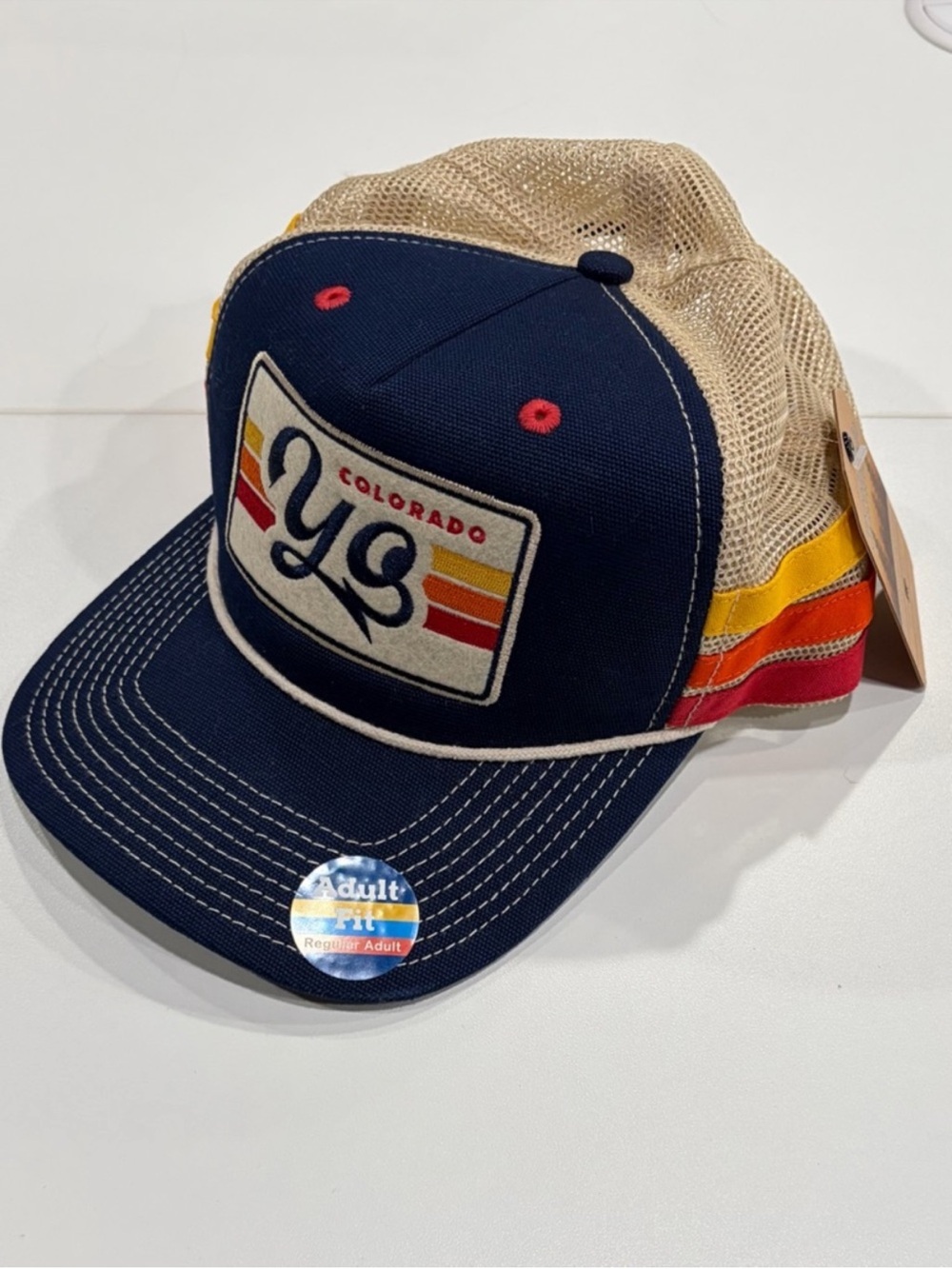 YoColorado Retro Ranger Trucker Hat Cap Ballcap Navy Blue NWT Throwback